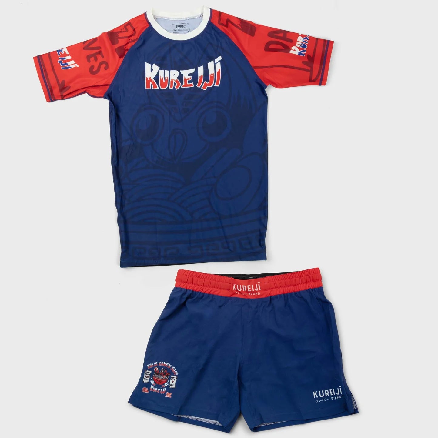 Kaiju Rooster Ramen Set Short Sleeve BJJ Rash Guards and Shorts | Kureiji BJJ