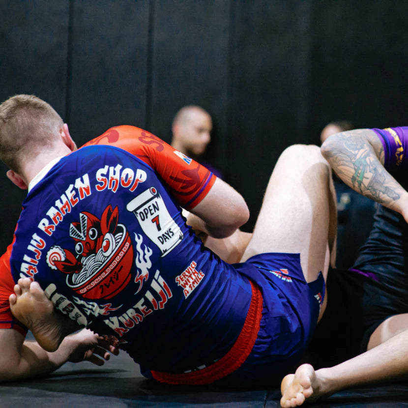 Kaiju Rooster Ramen Set Short Sleeve BJJ Rash Guards and Shorts | Kureiji BJJ