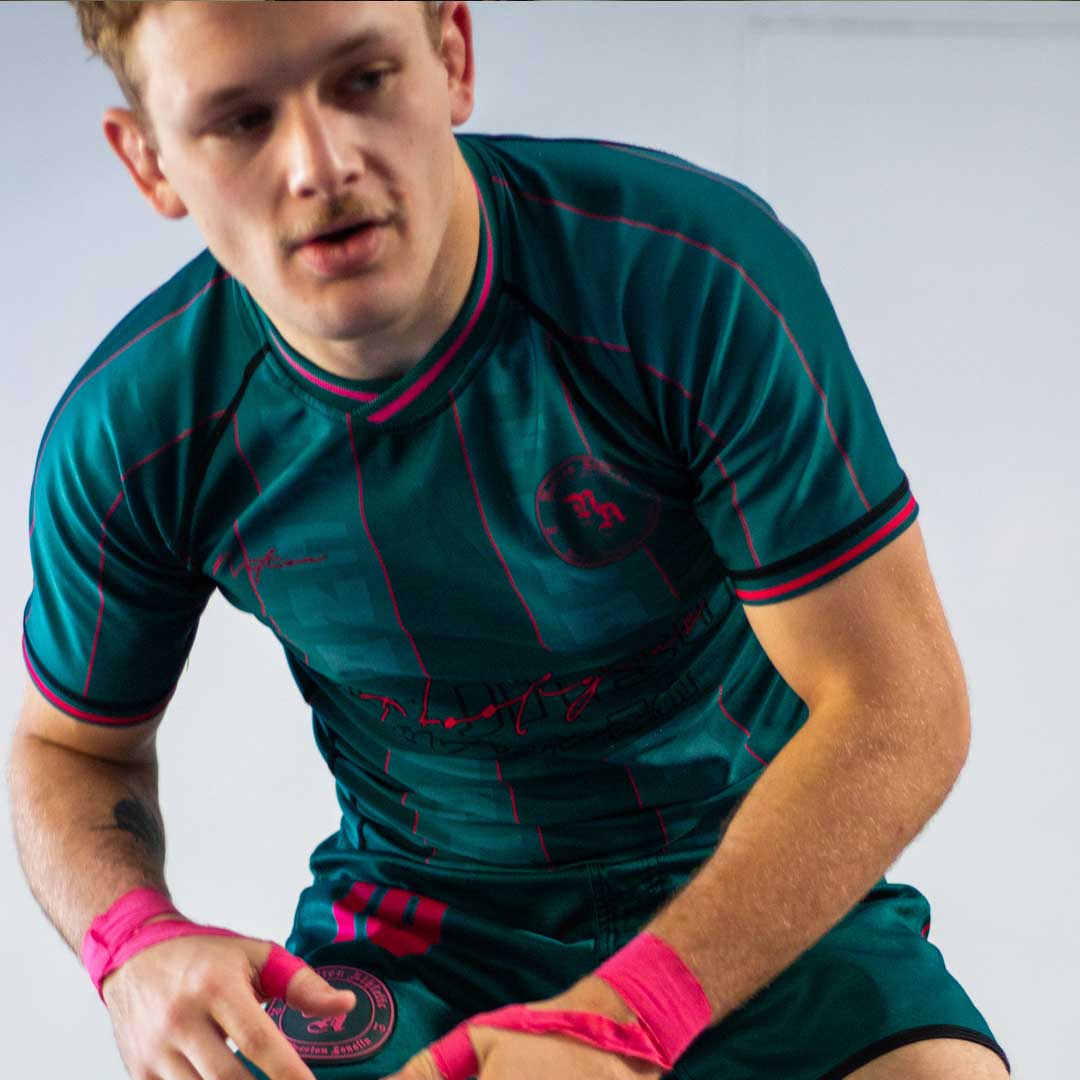 The Hooligans Set Short Sleeve BJJ Rash Guards and Shorts | Nation Athletic Jiu Jitsu Supply