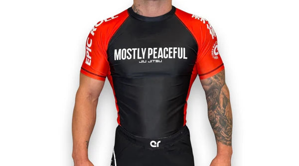 Mostly Peaceful Rashguard – Epic Roll by Epic Roll – BJJ grappling gear