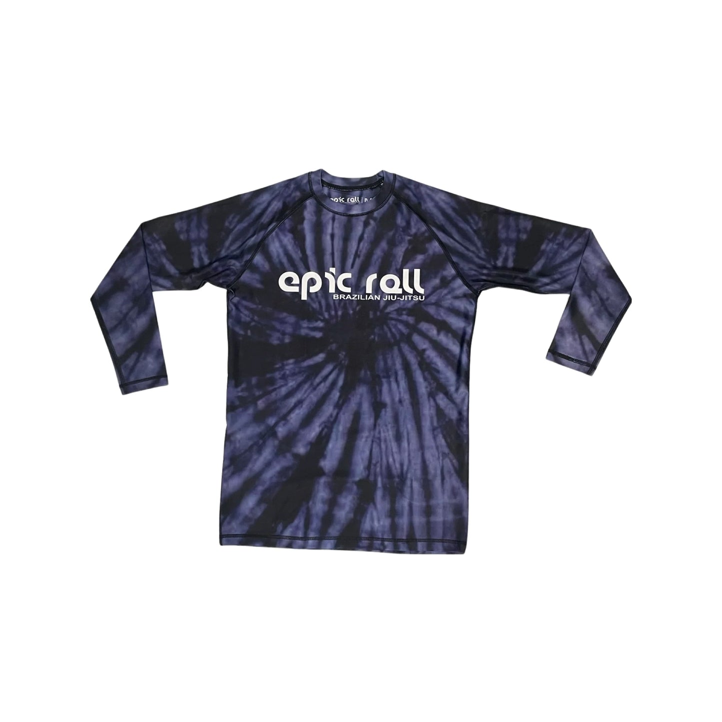 Epic Tie Dye Rash Guard (Purple Haze) Long Sleeve + Epic Grappling Shorts 2.0 Epic Roll