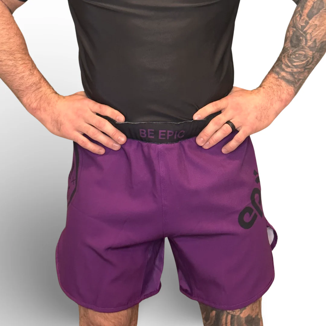 Epic Grappling Shorts 2.0 (Elastic Waistband) Purple Haze