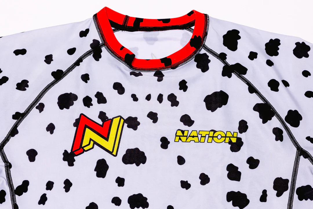 The Snow leopard | Pursuit of Speed Set Short Sleeve BJJ Rash Guards and Shorts | Nation Athletic Jiu Jitsu