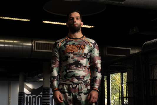 PFG Camo Long Sleeve Rash Guard by Pieters Fightgear | Grappling and MMA Premium Apparel