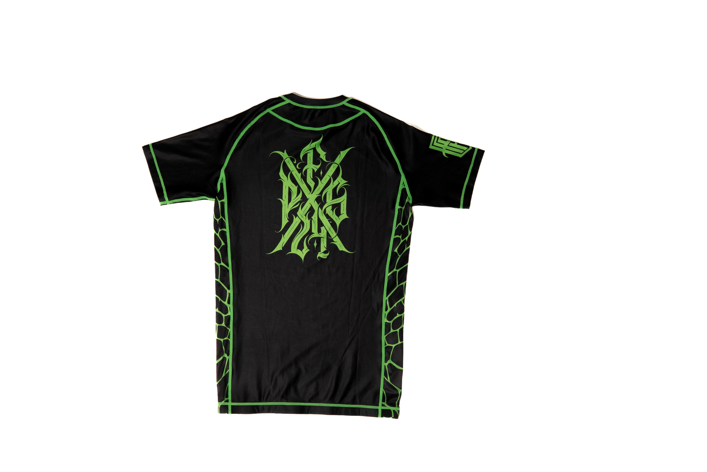 PFG Negro & Verde Rash Guard manga Corta by Pieters Fightgear | Grappling y MMA Premium Apparel