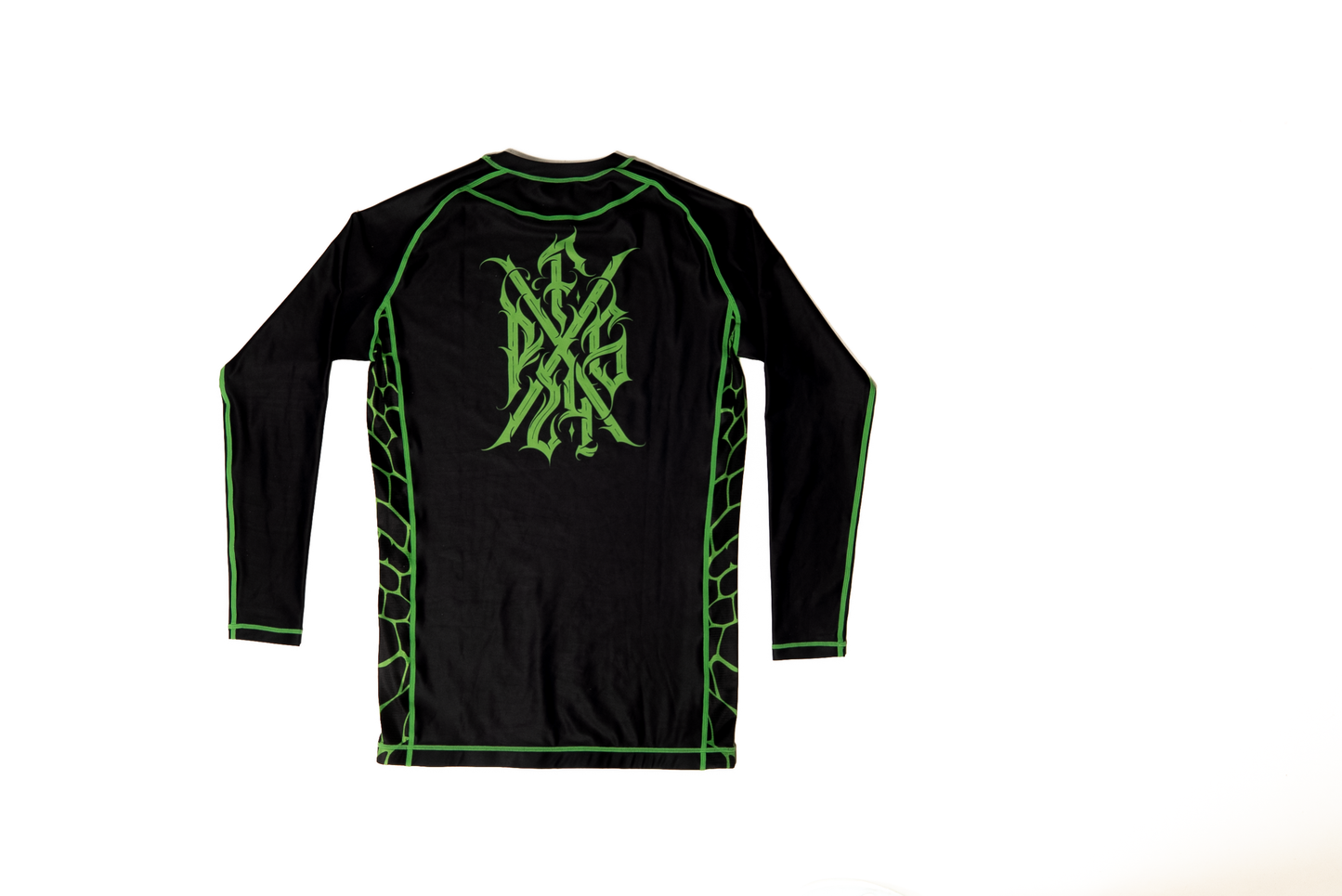 PFG Negro & Verde Rash Guard Manga Larga by Pieters Fightgear | Grappling y MMA Premium Apparel