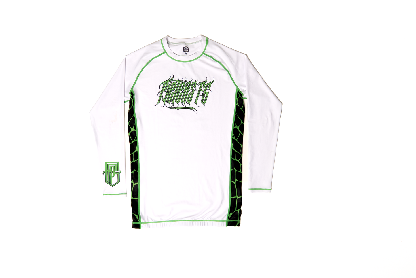 PFG Negro & Verde Rash Guard Manga Larga by Pieters Fightgear | Grappling y MMA Premium Apparel