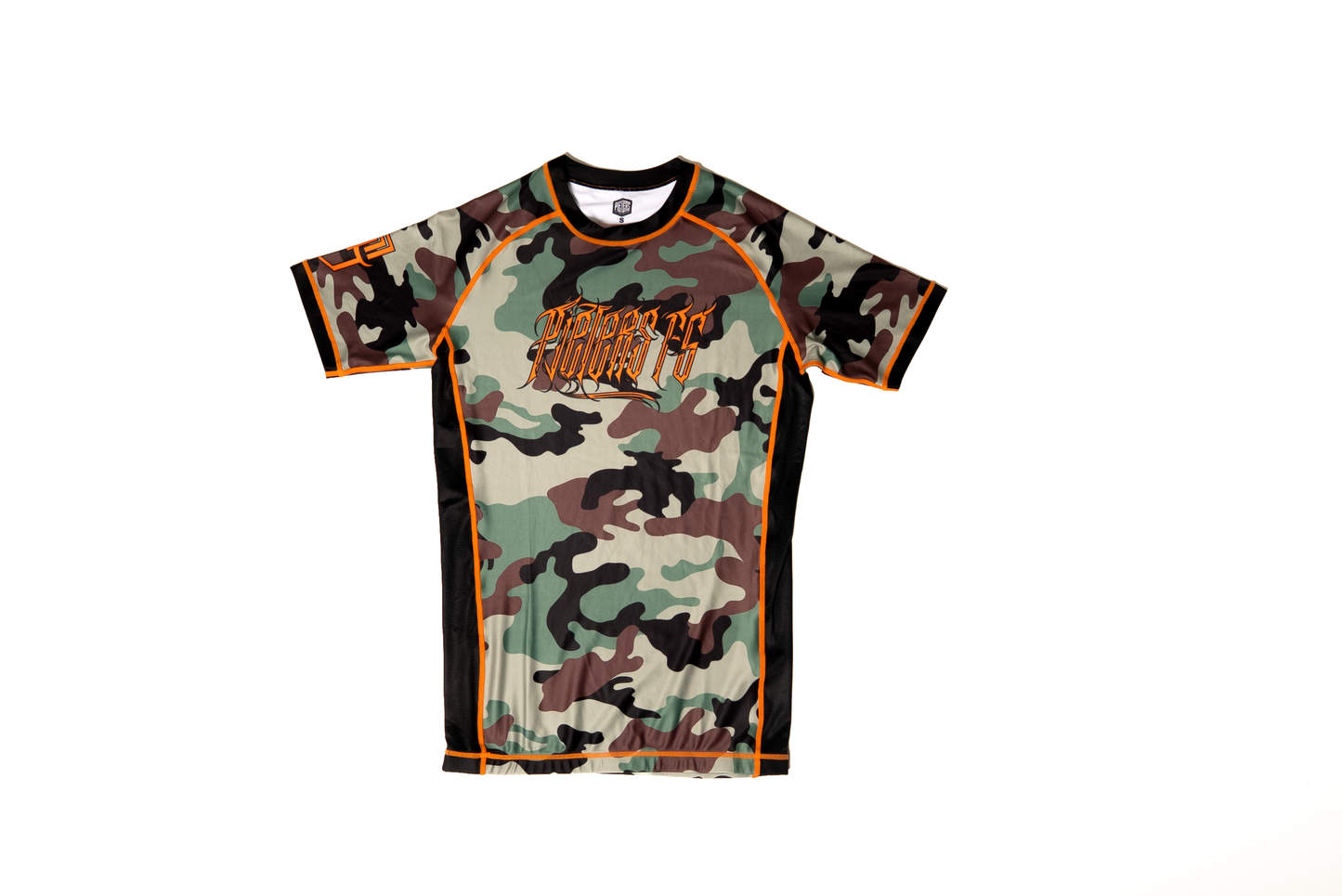 PFG Camo Short Sleeve Rash Guard by Pieters Fightgear | Grappling and MMA Premium Apparel