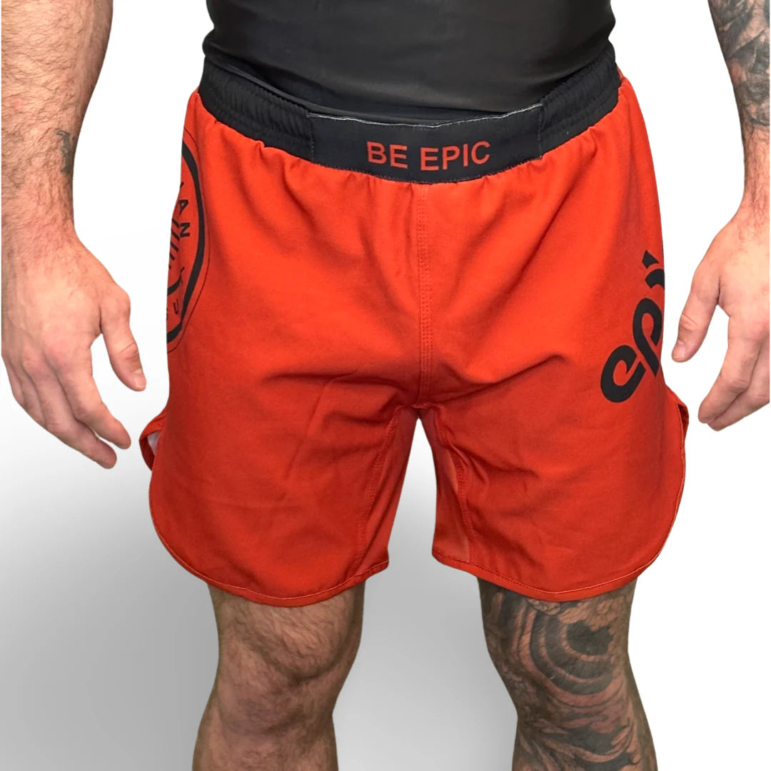 Epic Grappling Shorts 2.0 (Elastic Waistband) Blood Red