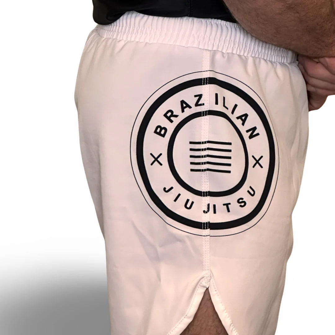 Epic Grappling Shorts 2.0 (Elastic Waistband) Ghost White