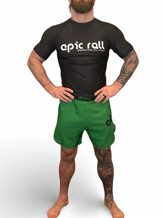 Epic Grappling Shorts 2.0 (Elastic Waistband) Sage