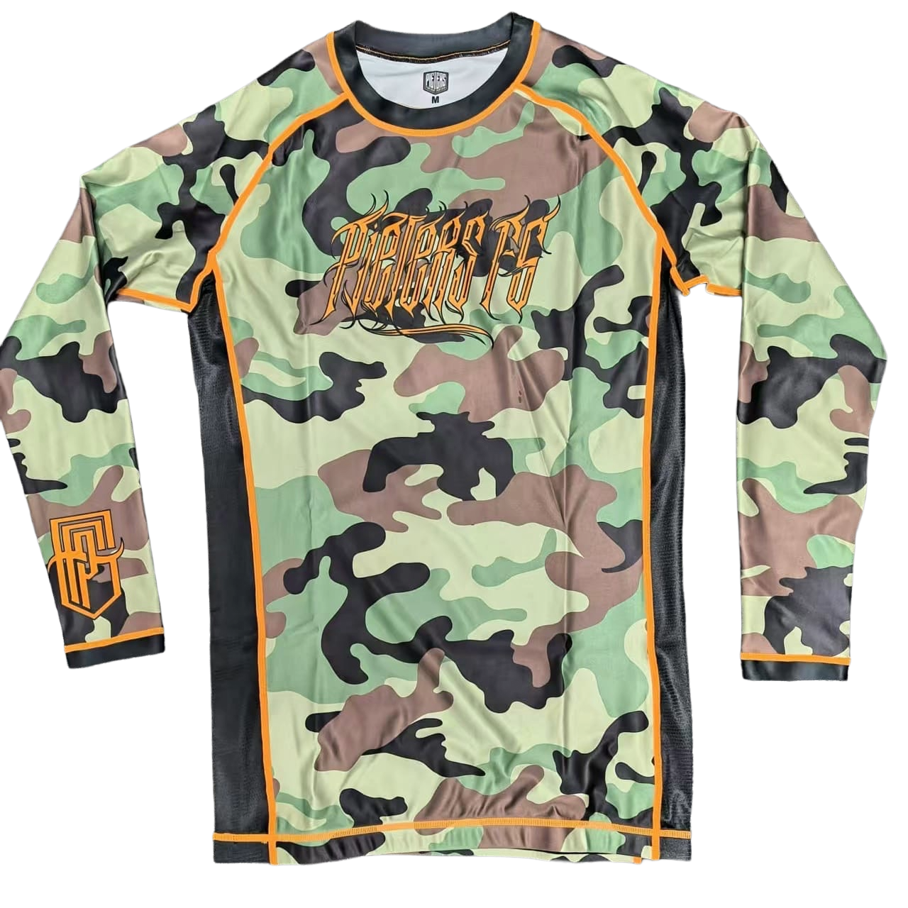 PFG Negro & Verde Rash Guard Manga Larga by Pieters Fightgear | Grappling y MMA Premium Apparel