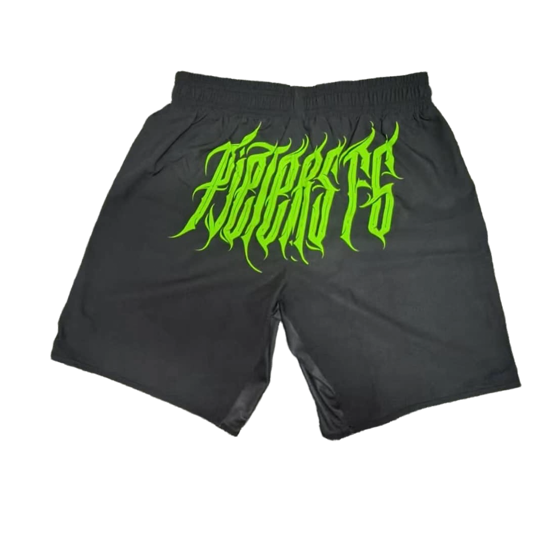 PFG Negro & Verde Grappling Shorts by Pieters Fightgear | BJJ y MMA Premium Apparel