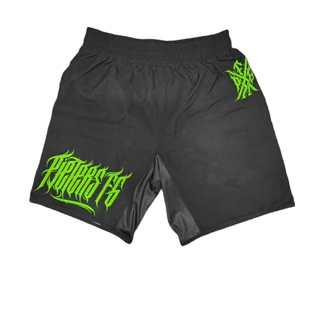PFG Negro & Verde Grappling Shorts by Pieters Fightgear | BJJ y MMA Premium Apparel