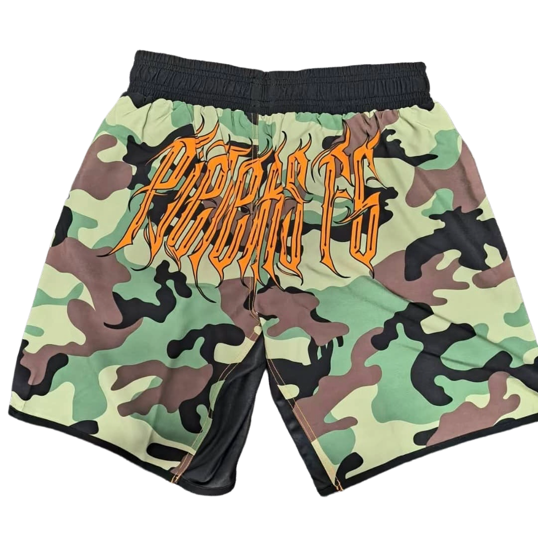 PFG Blanco & Verde Grappling Shorts by Pieters Fightgear | BJJ y MMA Premium Apparel