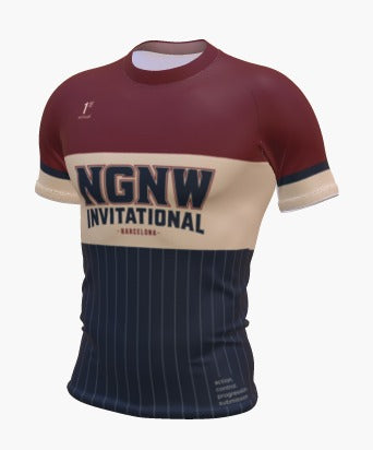 NoGi NoWorries Invitational Offcial Rashguard – Grappling Basterdz Red and Blue