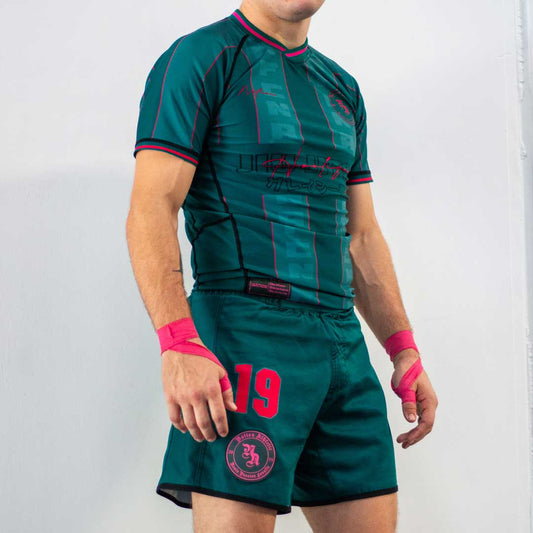 The Hooligans Set Short Sleeve BJJ Rash Guards and Shorts | Nation Athletic Jiu Jitsu Supply