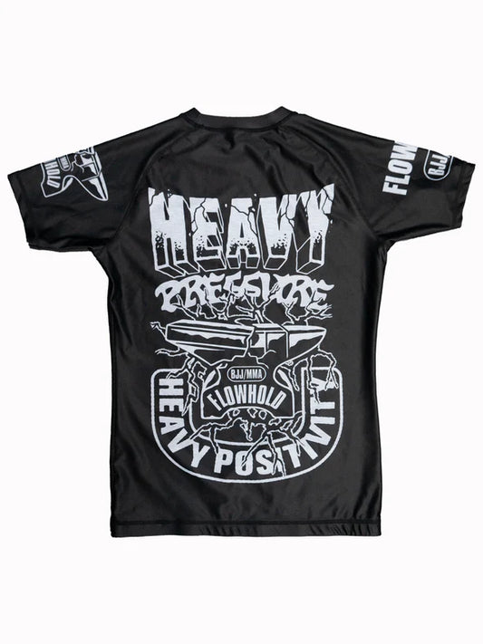 Heavy Pressure Rashguard by Flowhold – back view flat lay