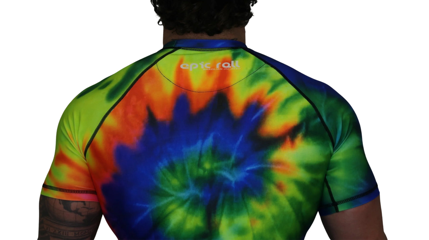 Epic Tie Dye Rash guard (multi-color) Short Sleeve