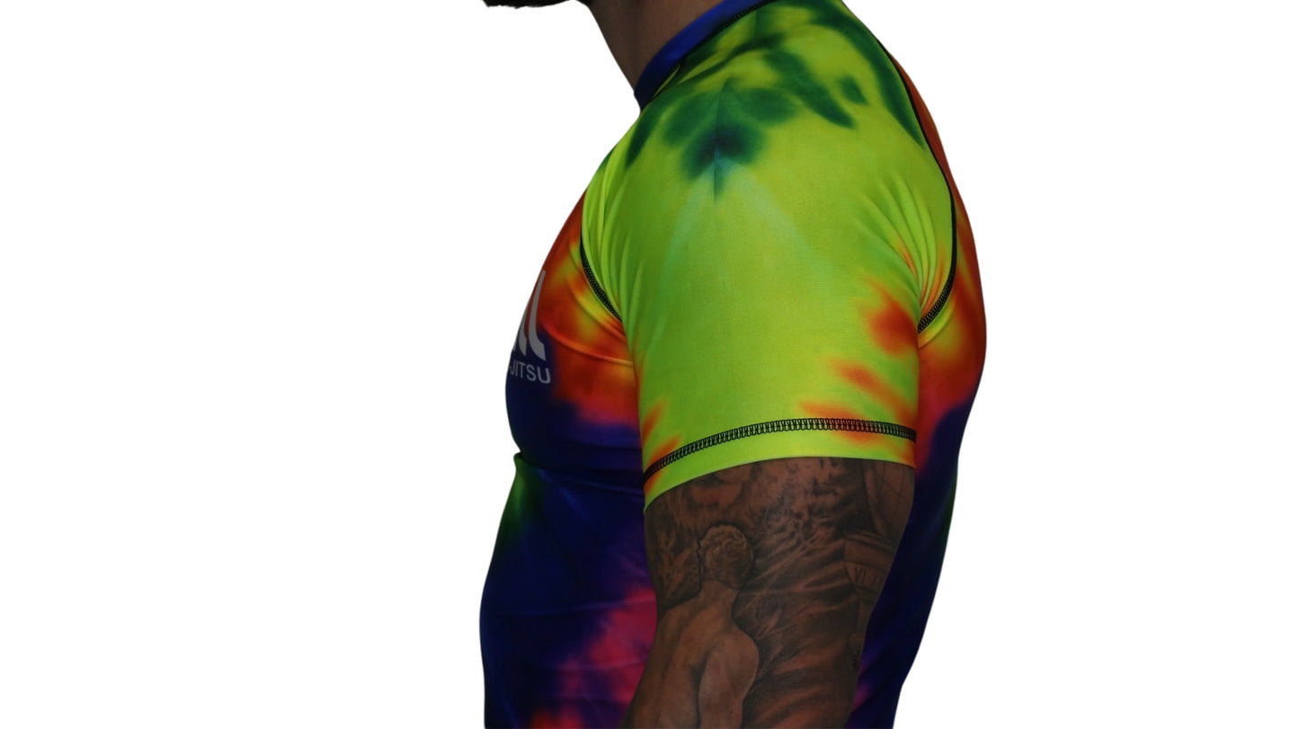 Epic Tie Dye Rash guard (multi-color) Short Sleeve