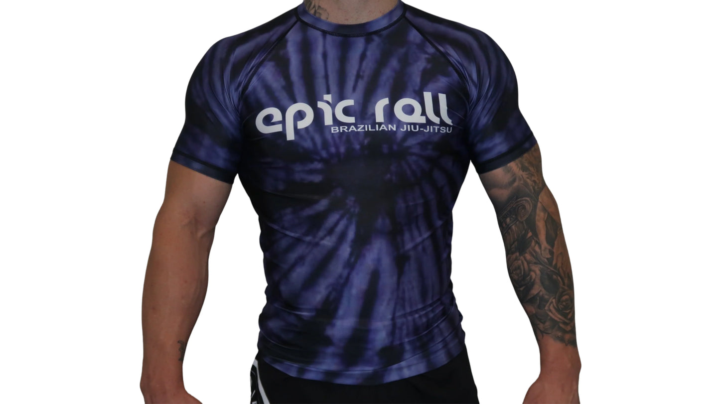 Epic Tie Dye Rash guard (Purple Haze) Short Sleeve