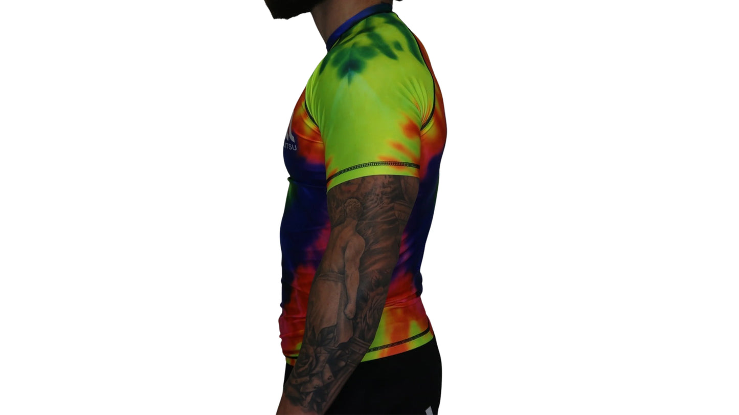 Epic Tie Dye Rash guard (multi-color) Short Sleeve