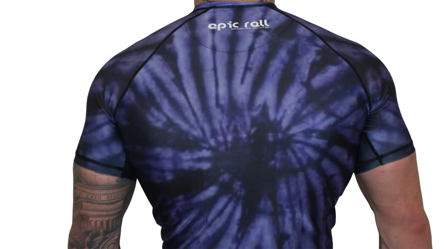 Epic Tie Dye Rash guard (Purple Haze) Short Sleeve