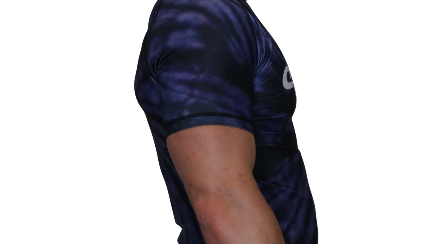 Epic Tie Dye Rash guard (Purple Haze) Short Sleeve