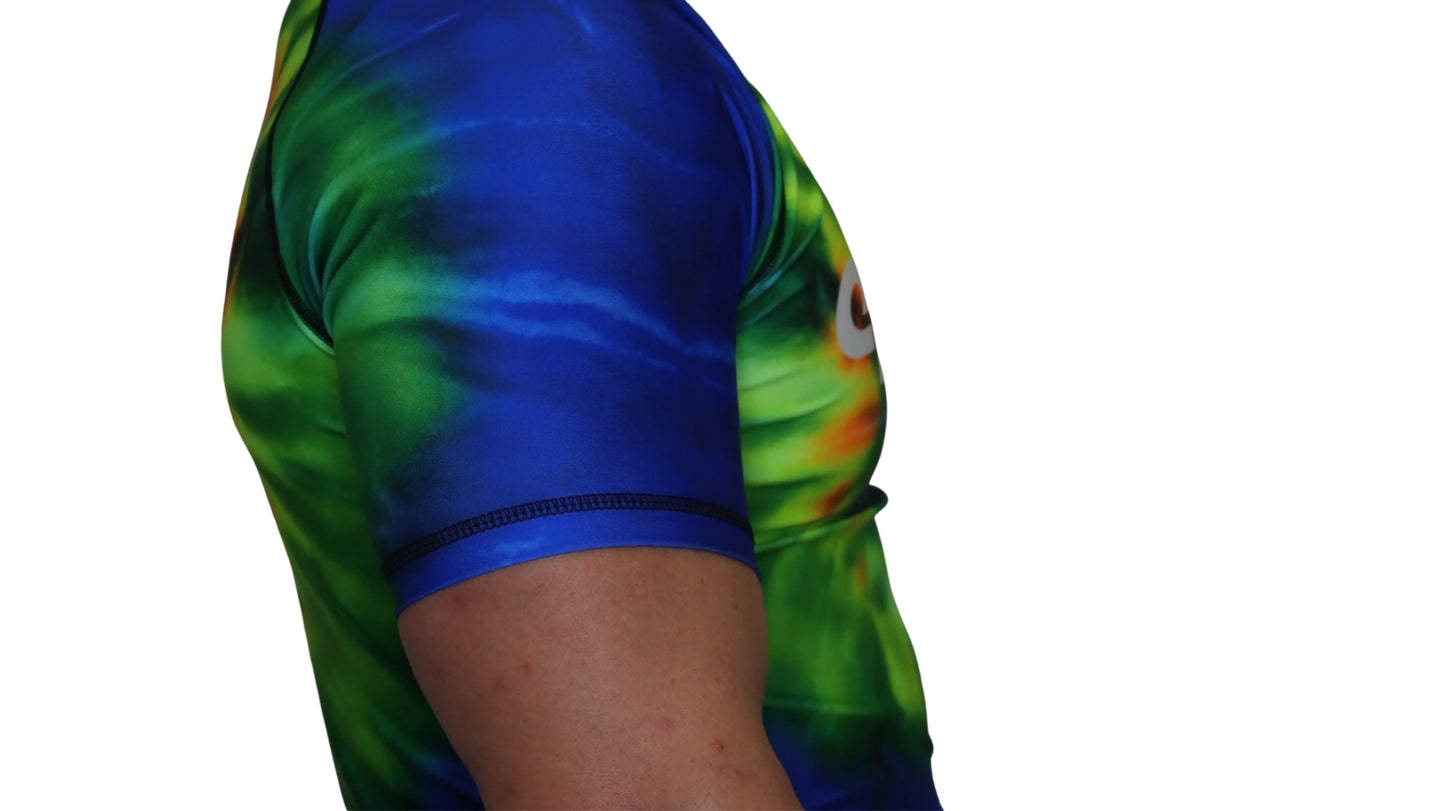 Epic Tie Dye Rash guard (multi-color) Short Sleeve