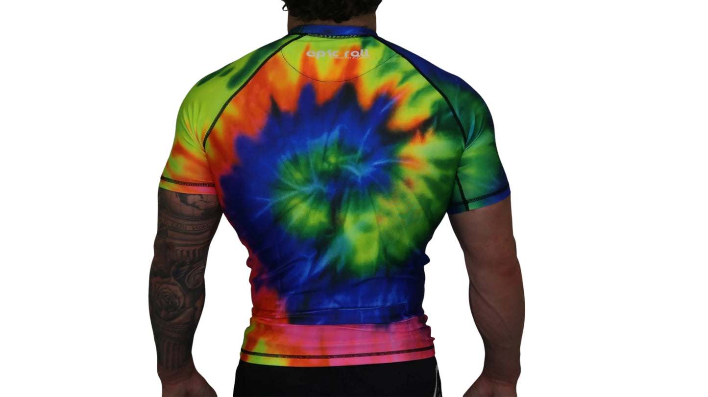 Epic Tie Dye Rash guard (multi-color) Short Sleeve