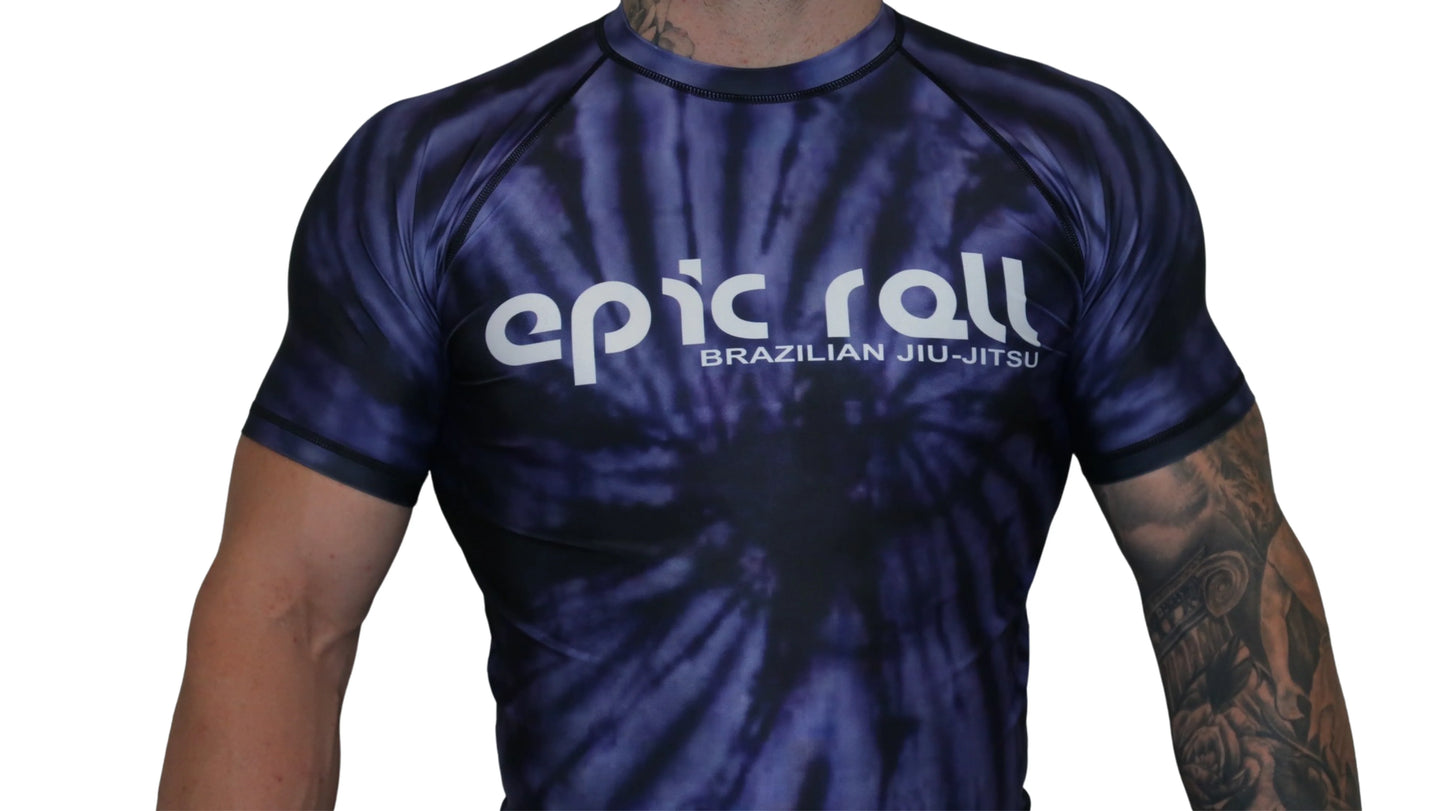 Epic Tie Dye Rash guard (Purple Haze) Short Sleeve