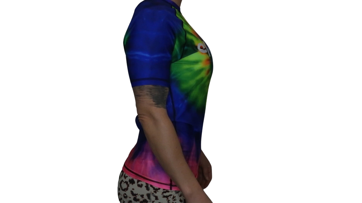 Epic Tie Dye Rash guard (multi-color) Short Sleeve