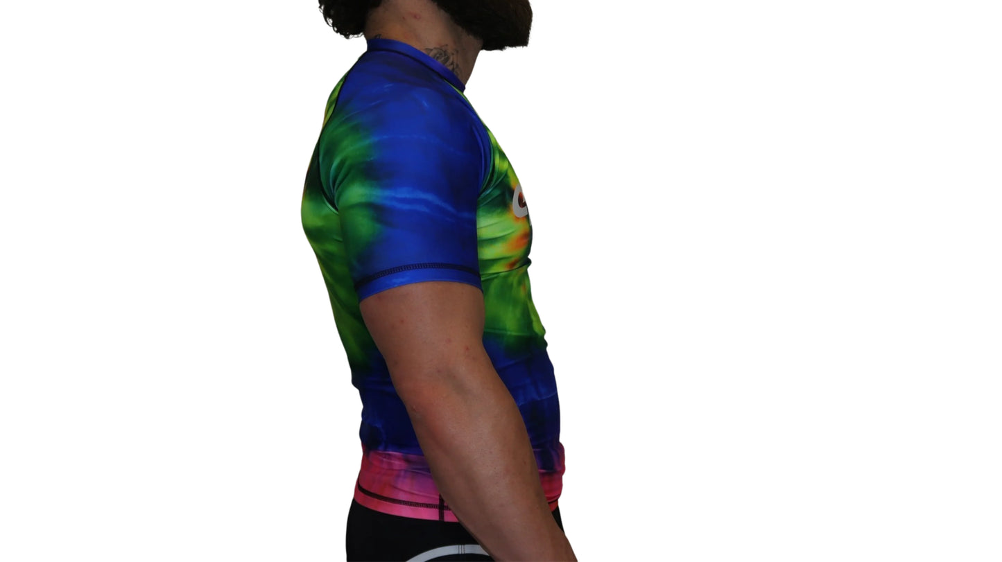 Epic Tie Dye Rash guard (multi-color) Short Sleeve