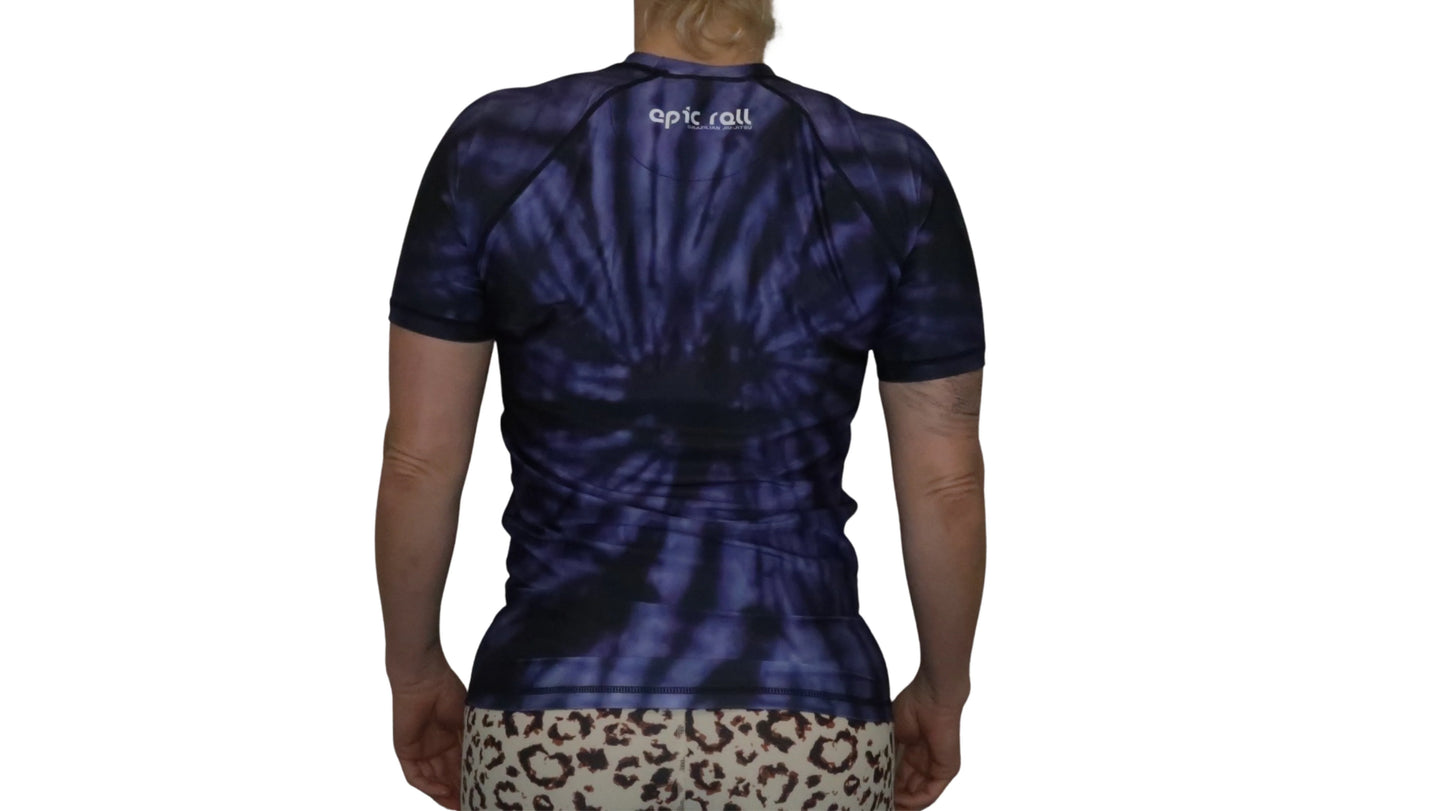 Epic Tie Dye Rash guard (Purple Haze) Short Sleeve