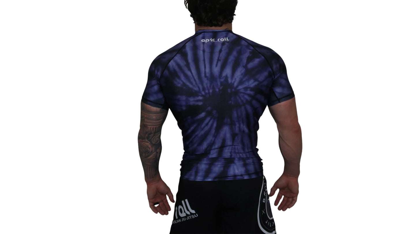 Epic Tie Dye Rash guard (Purple Haze) Short Sleeve