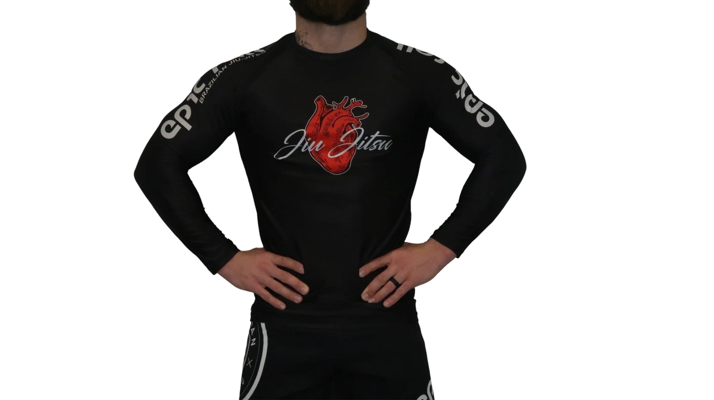 I ❤️ Jiu Jitsu Rash guard