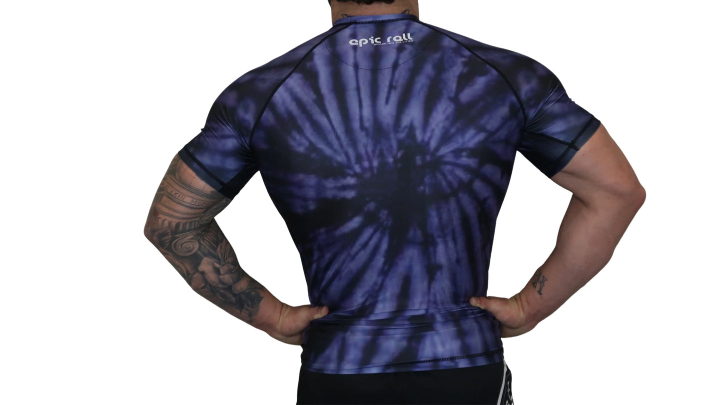 Epic Tie Dye Rash guard (Purple Haze) Short Sleeve