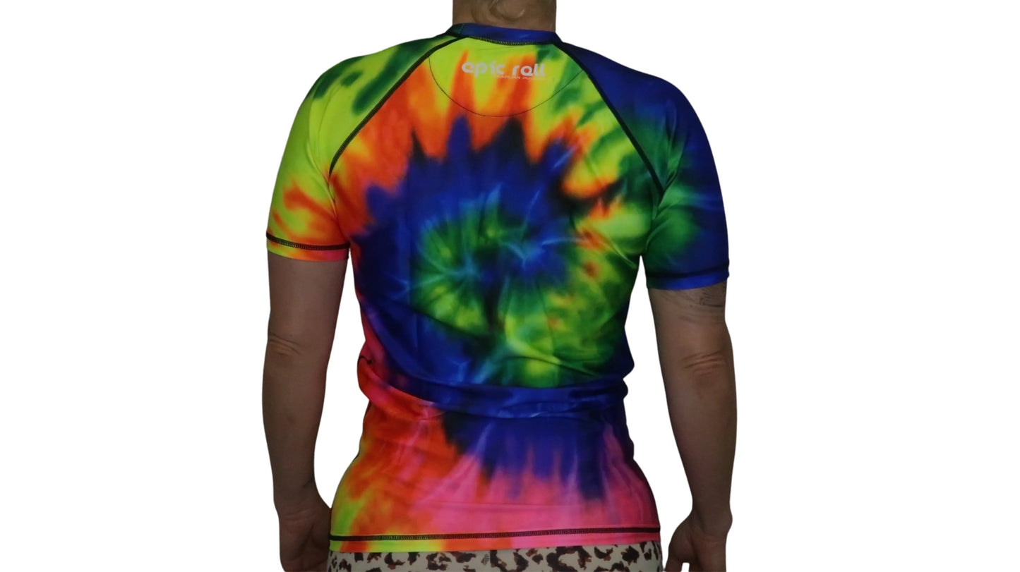 Epic Tie Dye Rash guard (multi-color) Short Sleeve