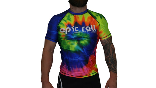 Epic Tie Dye Rash guard (multi-color) Short Sleeve