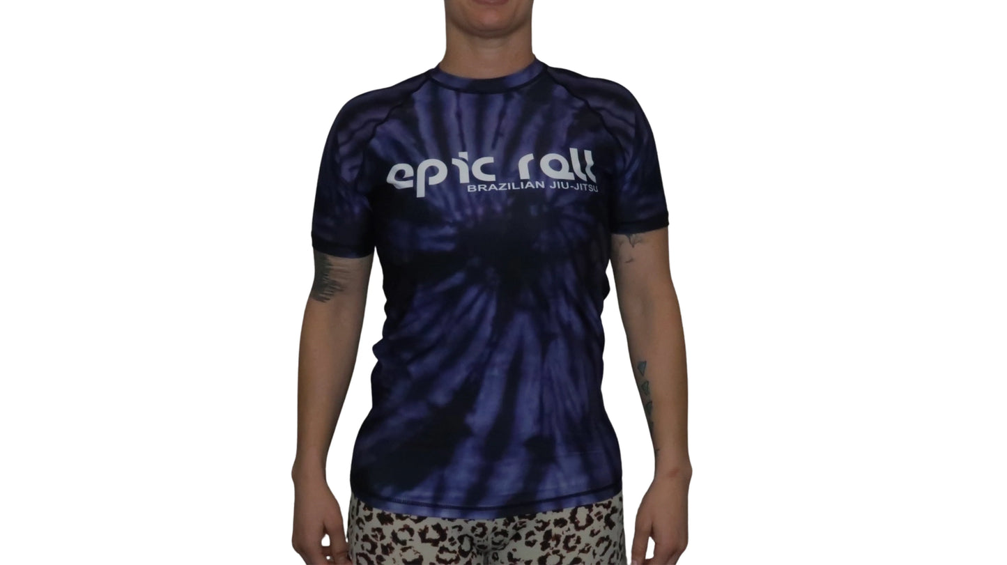 Epic Tie Dye Rash guard (Purple Haze) Short Sleeve