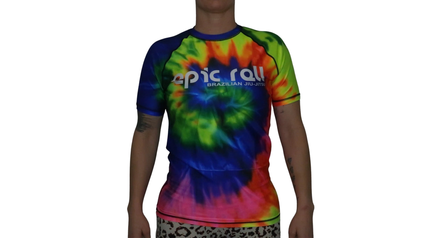 Epic Tie Dye Rash guard (multi-color) Short Sleeve