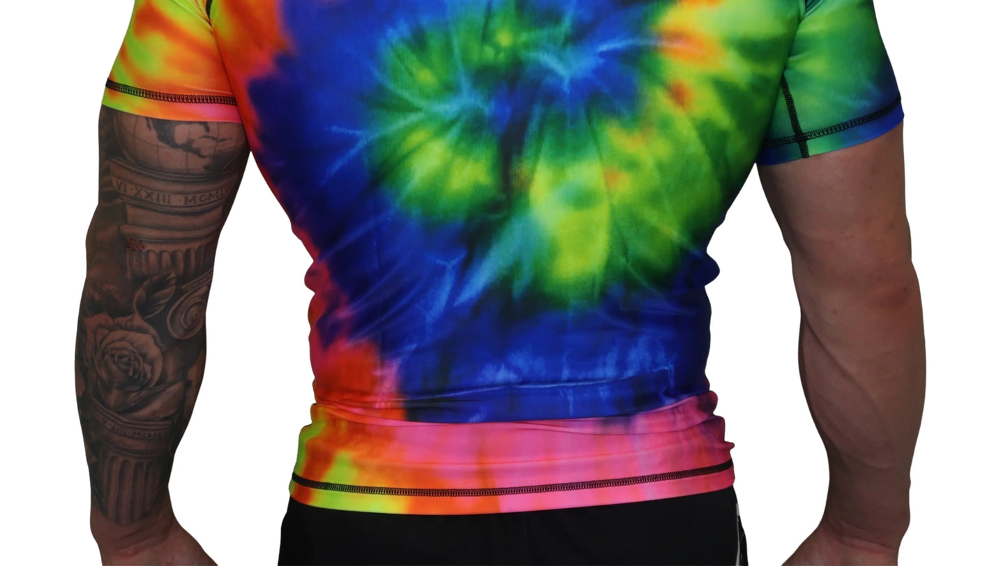 Epic Tie Dye Rash guard (multi-color) Short Sleeve