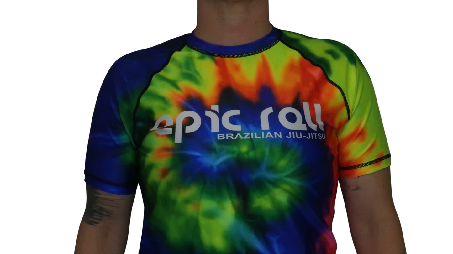 Epic Tie Dye Rash guard (multi-color) Short Sleeve