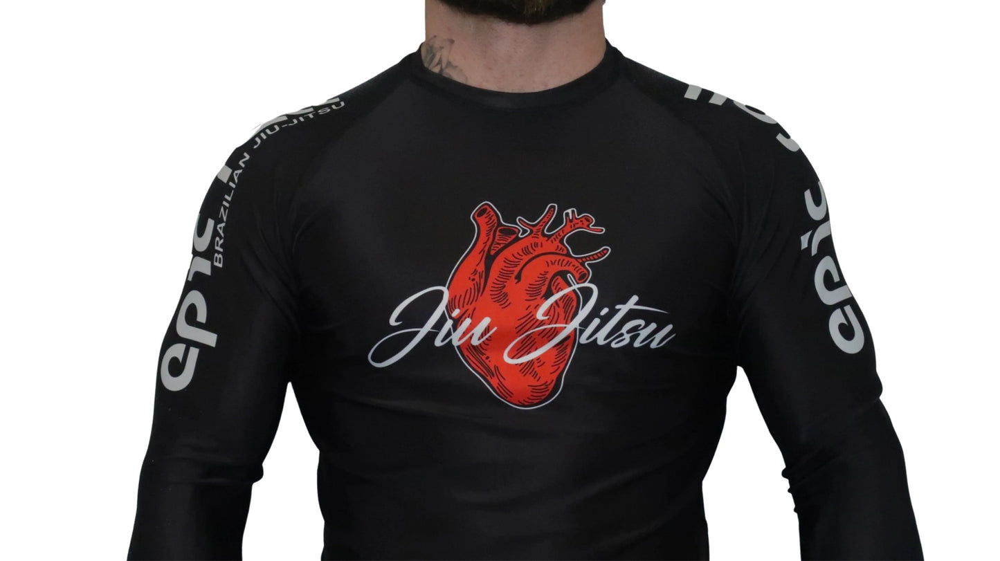 I ❤️ Jiu Jitsu Rash guard