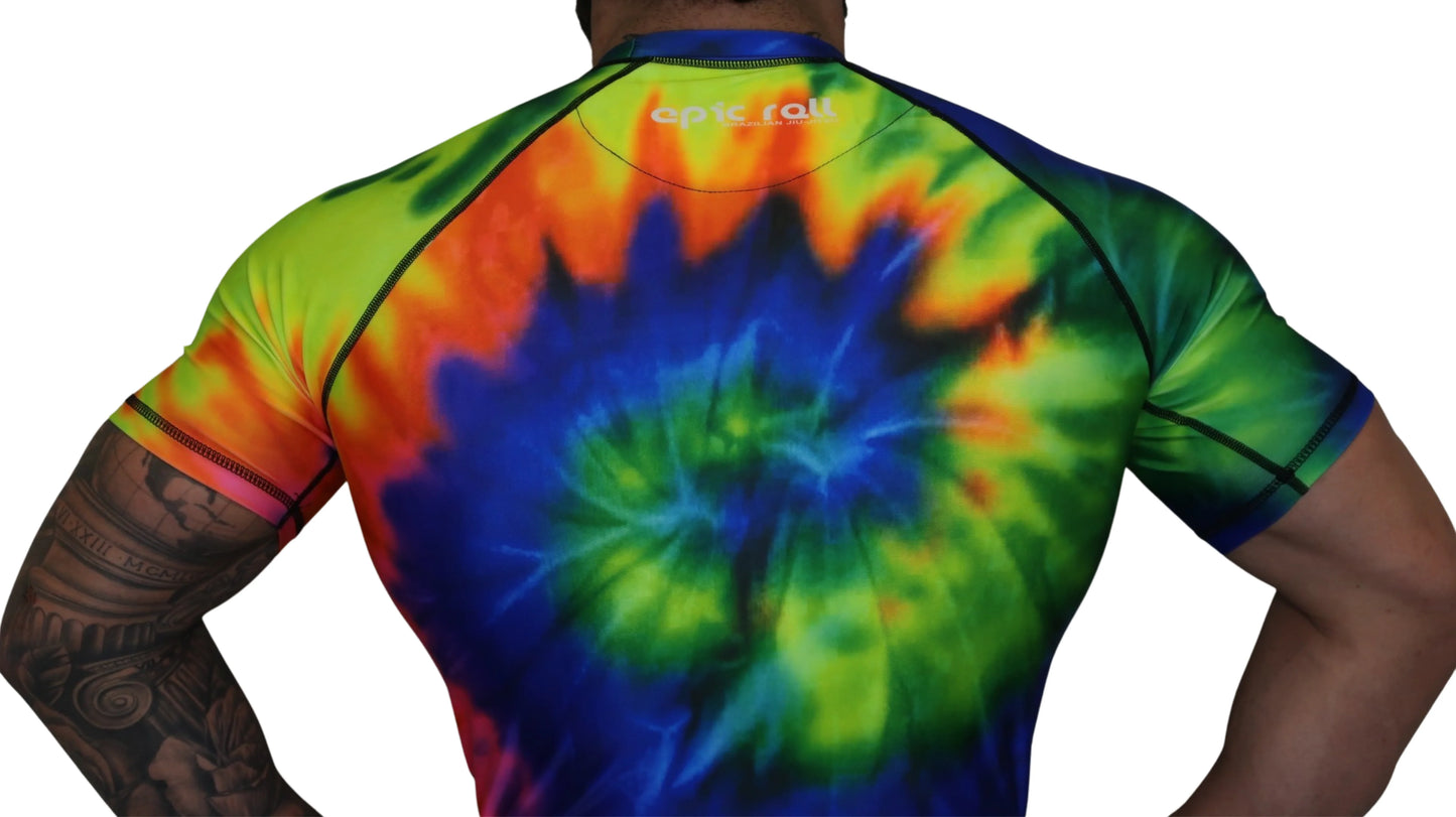 Epic Tie Dye Rash guard (multi-color) Short Sleeve