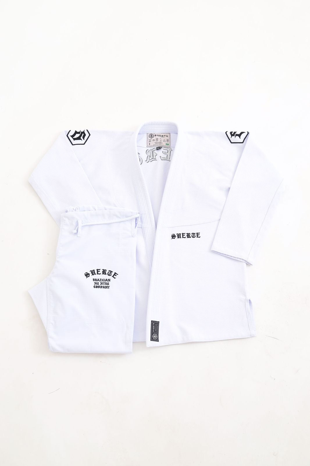 Kimono Suerte Trançado Premium - IRON -WHITE