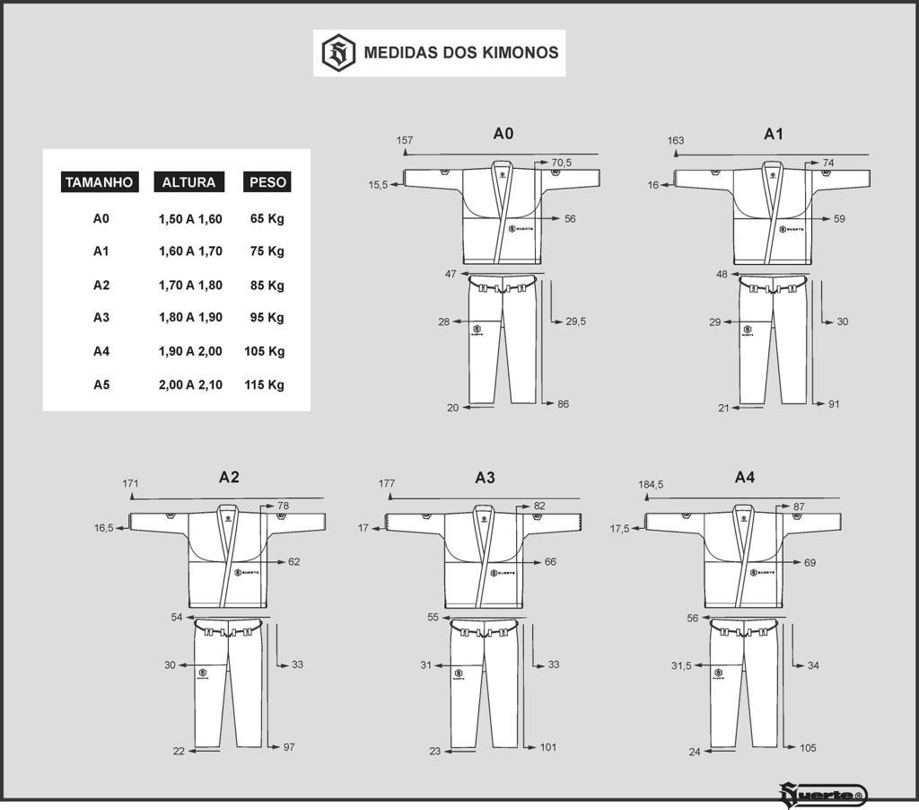 Kimono Suerte Trançado Premium - IRON -WHITE