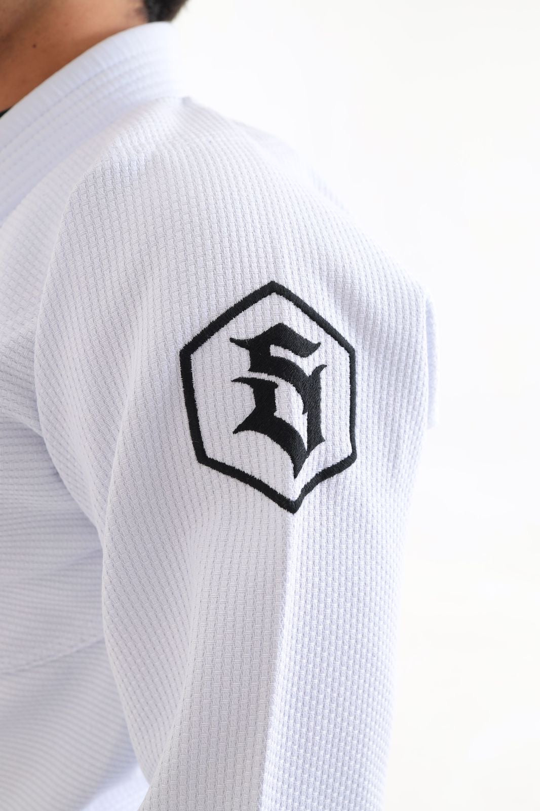 Kimono Suerte Trançado Premium - IRON -WHITE